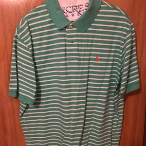 Men’s Ralph Lauren green & white striped polo